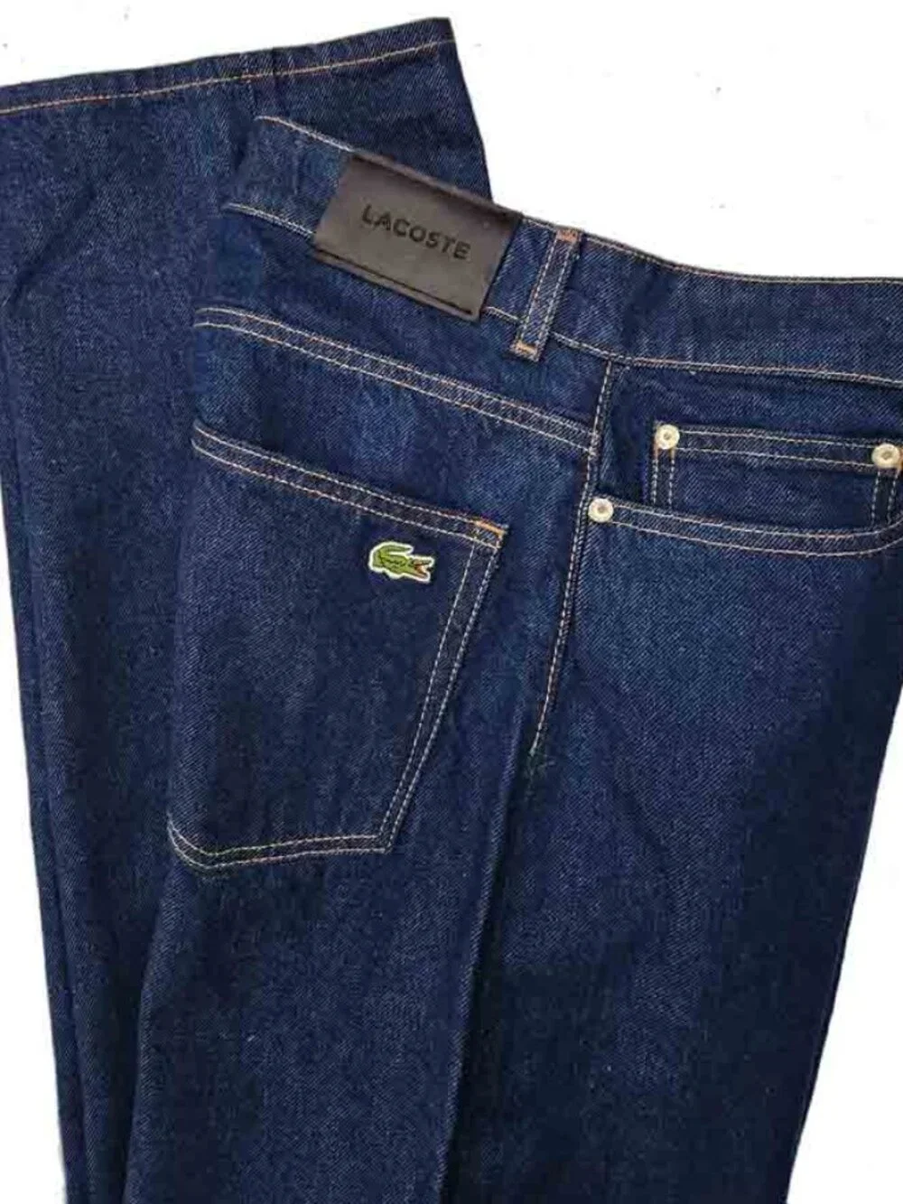 Lacoste Denim Jeans 5-Pocket Classic Straight Fit Navy Blue Men's Size 31 X 34